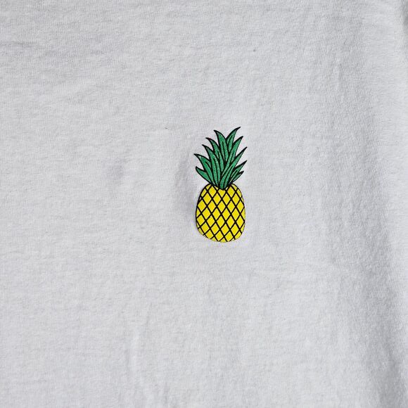 Riot Society Men Shirt Large White Coconut Graphic Print Tee - Picture 4 of 8